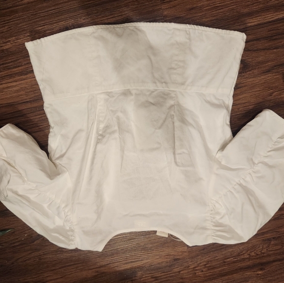 Levi's White Puff Sleeve Blouse - Picture 4 of 4